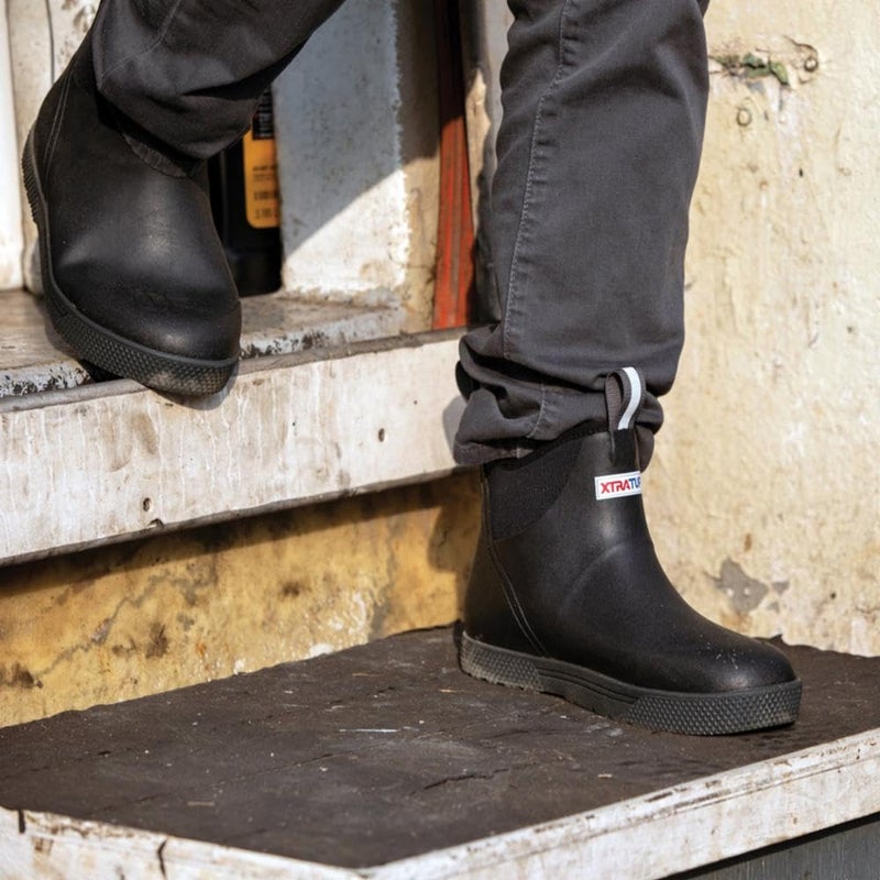 Xtratuf Men's Wheelhouse 6 Inch Ankle Deck Boot, Black, Size 8 - Image 3
